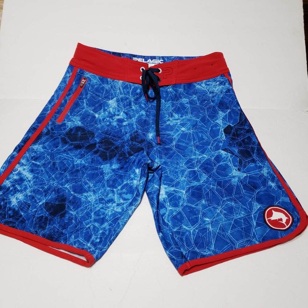 Pelagic Swim Trunks Board Shorts Stretch Pockets Size Youth 29 Men's Shorts - Picture 6 of 6